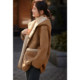 Xinwei ຫນັງປີ້ນກັບກັນໄດ້ແລະ faux fur ເສື້ອ jacket ຫນຶ່ງສິ້ນ