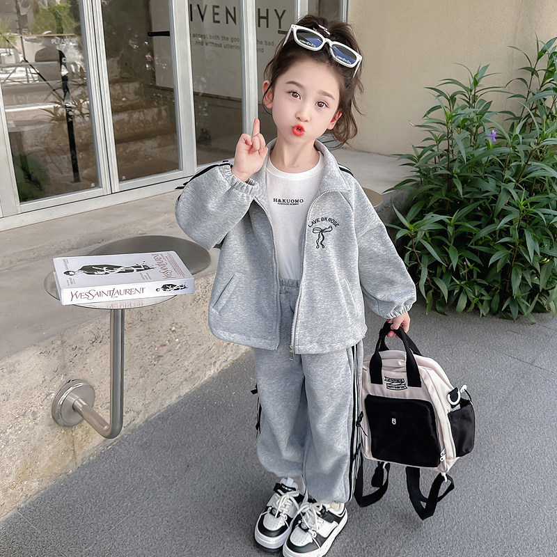 女童早春拉条套装春秋款2025新款儿童洋气时髦运动宝宝初春季春装,淘宝优惠券,粉丝福利购,淘宝优惠卷