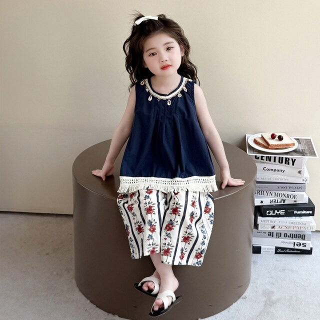 ຊຸດ summer ເດັກຍິງ 2026 ຄົນອັບເດດ: ໃຫມ່ຂອງເດັກນ້ອຍ summer suit ເດັກນ້ອຍຍິງພຽງເລັກນ້ອຍ shell bohemian