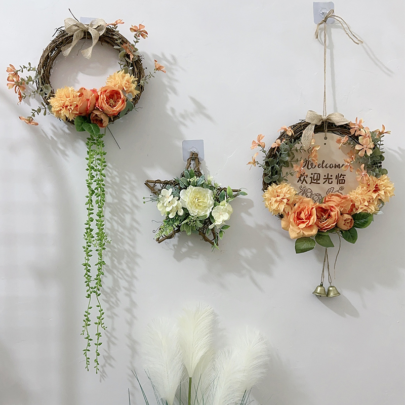 定制墙面装饰花环壁挂卧室客厅阳台入户门上挂饰店铺商场墙饰挂件 - 图1