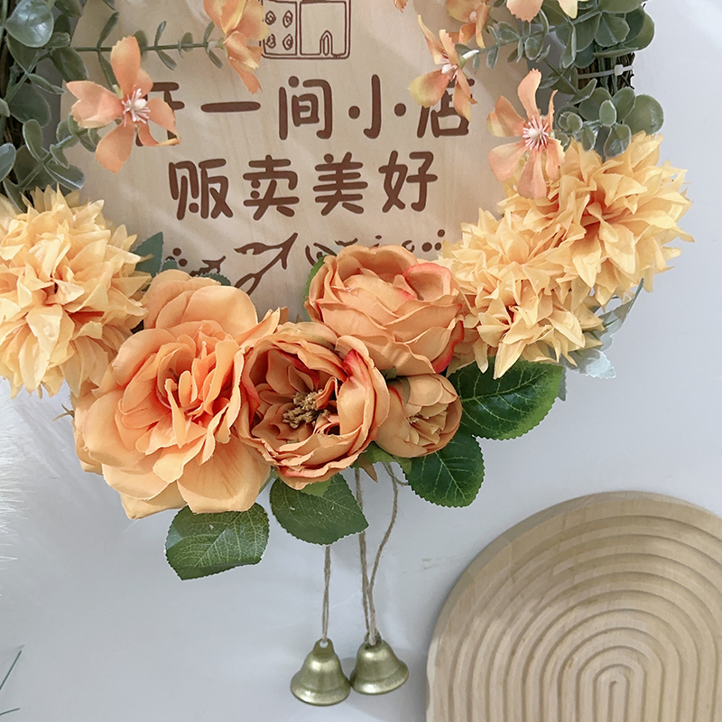 定制墙面装饰花环壁挂卧室客厅阳台入户门上挂饰店铺商场墙饰挂件 - 图0