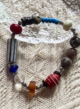 复古琉璃古董陶瓷串珠手串手链