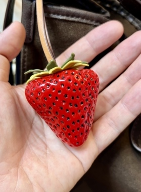 挂件可爱创意草莓挂饰女喜上莓梢莓有烦恼包包挂件大草莓车挂网红