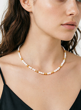 淡水珍珠巴洛克不规则锁骨链