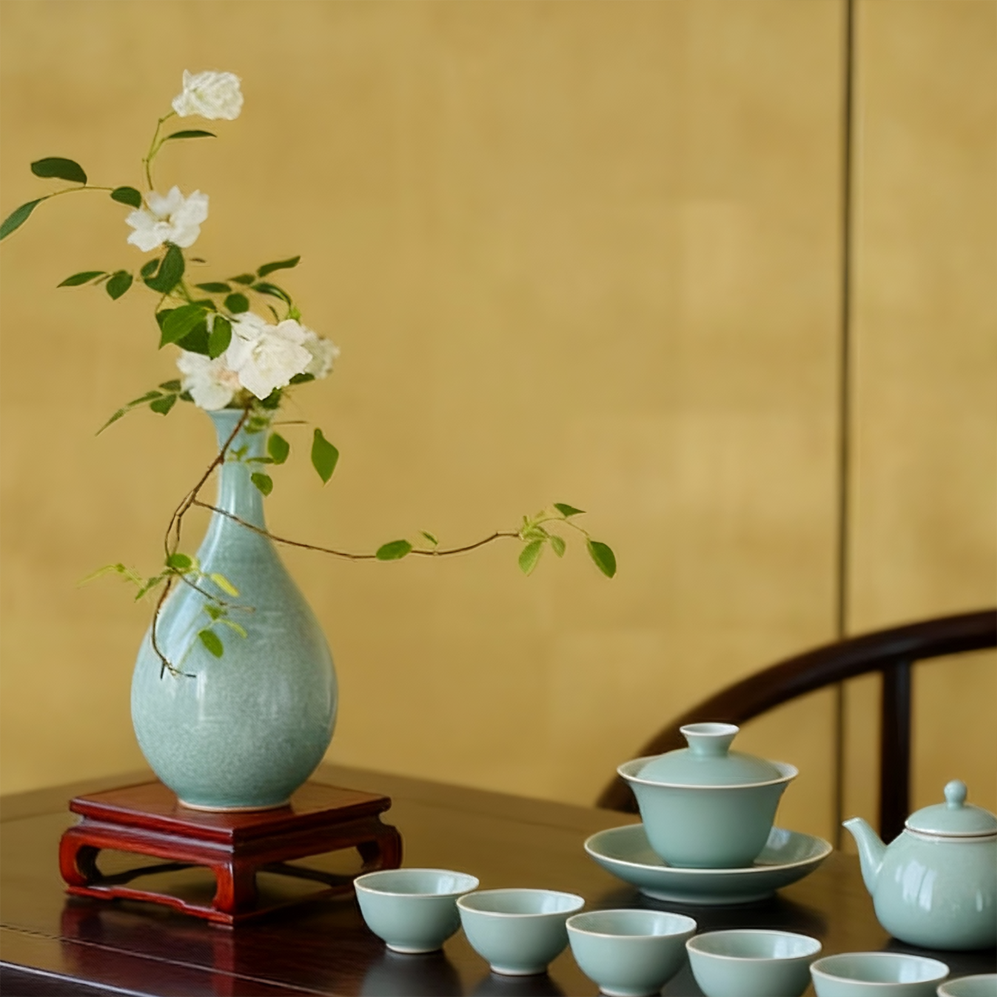景德镇陶瓷复古宋式美学青瓷花瓶摆件客厅插花禅意侘寂风复古摆设,淘宝优惠券,粉丝福利购,淘宝优惠卷
