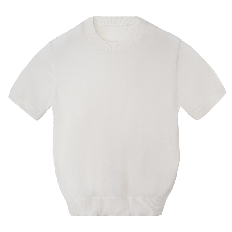 【桑蚕丝长绒棉】CULTUM轻薄透气休闲针织衫百搭圆领短袖男T恤 - 图3