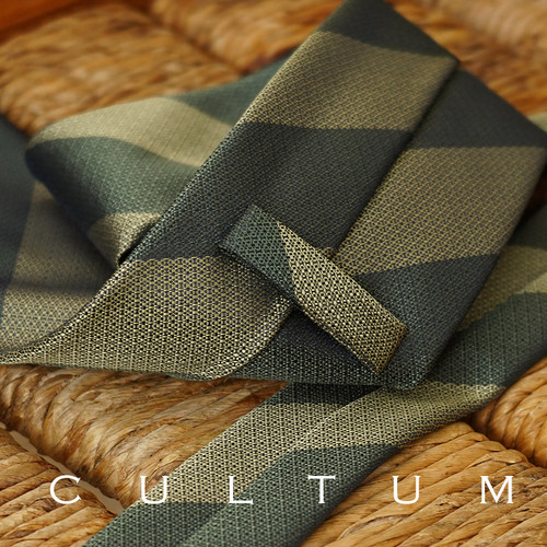 CULTUM复古全衬8CM肌理斜纹领带男职业正装新郎结婚休闲西装领带 - 图0