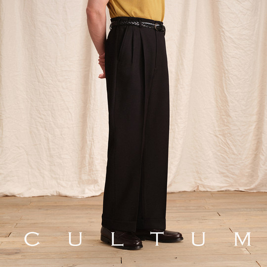 Pantalones Hollywood holgados y transpirables de pierna recta con tecnología de pliegues de rinoceronte