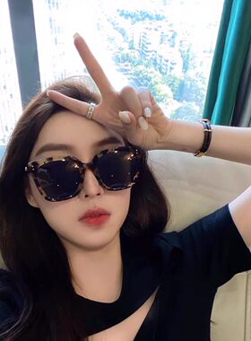 墨镜复古风豹纹太阳镜jennie同款