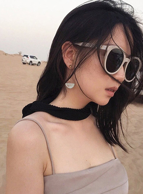 复古原宿ulzzang圆脸韩版太阳镜