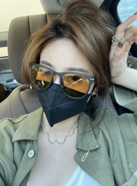 小众网红粉色墨镜女夏季防晒ins大脸圆脸2021年新款折叠太阳眼镜