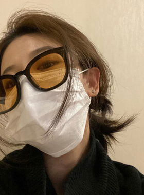 黑框绿色墨镜防晒大脸高级