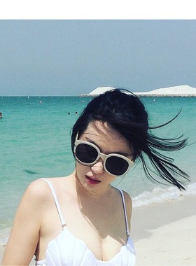 明星款网红大金显瘦超白色太阳镜