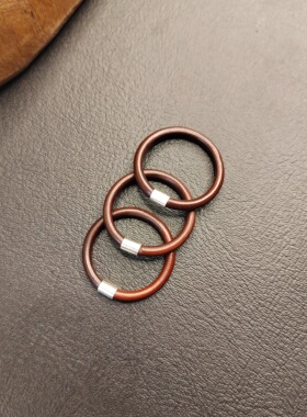 925银鸡血藤戒指男女对戒本命年小指子手工指环小众指环尾戒首饰