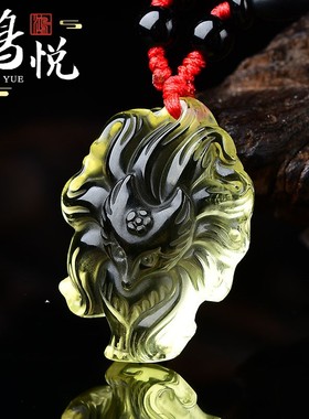 紫水晶狐狸吊坠小狐狸吊坠挂件