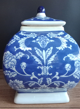 景德镇台面中式风家居客厅储物罐