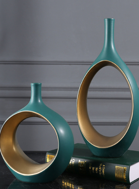 轻奢创意描金花瓶