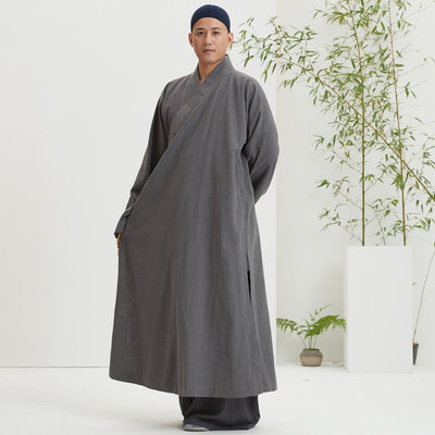 慈缘棉麻植物染色长褂僧服大褂yxs01 433 465 466 虎窝淘