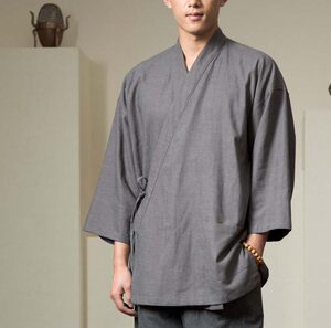 慈缘秋季男装上衣2026汉服禅修服原创中国风亚麻唐装古风改良茶服
