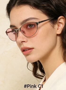 新款墨镜大牌美式复古猫眼墨镜