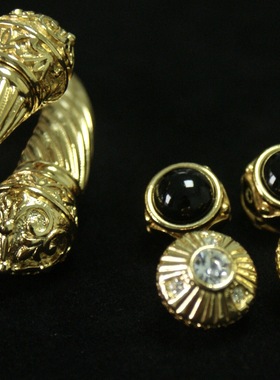 金属水钻欧美风复古手镯