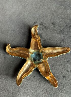 kjl经典收藏彩宝海星胸针