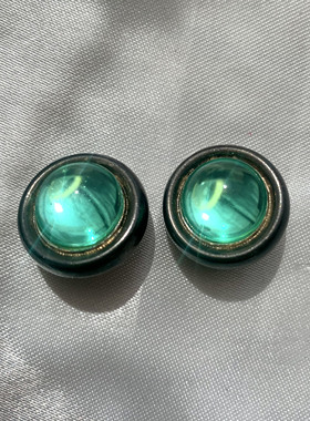 打标款中古耳夹彩宝装饰