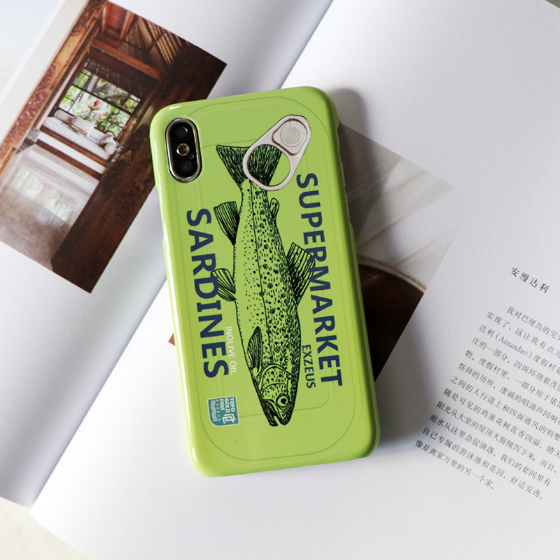 牛油果绿沙丁鱼15pro/14pro手机壳适用苹果13pro原创光面硬壳