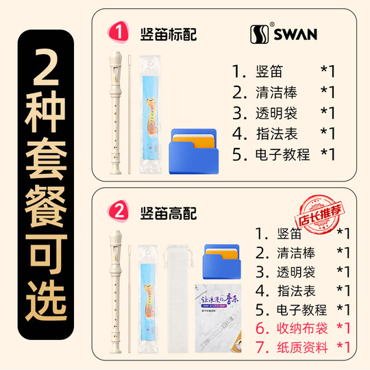 Flagship Swan D1 recorder German treble 8 holes 6 holes