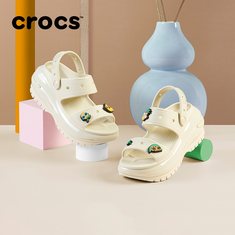 Crocs卡骆驰经典光轮凉鞋女鞋户外厚底凉鞋|207989-图2