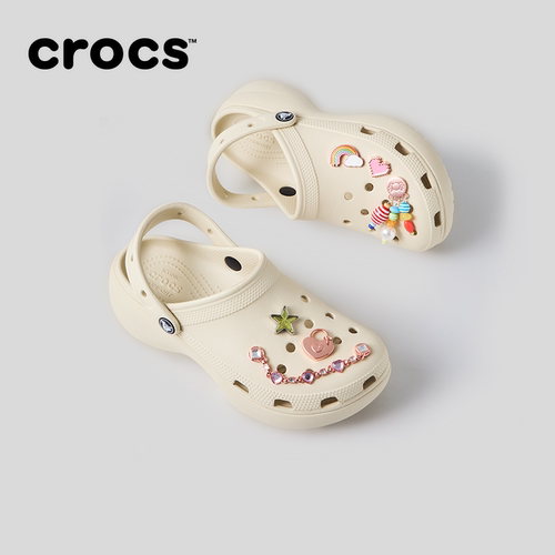 Crocs卡骆驰厚底云朵洞洞鞋高跟凉鞋拖鞋户外沙滩鞋女鞋|206750 - 图2