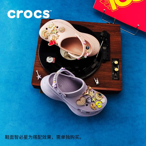 Crocs卡骆驰复古小鲸鱼洞洞鞋春夏厚底鞋外穿凉鞋凉鞋女鞋|206302 - 图0