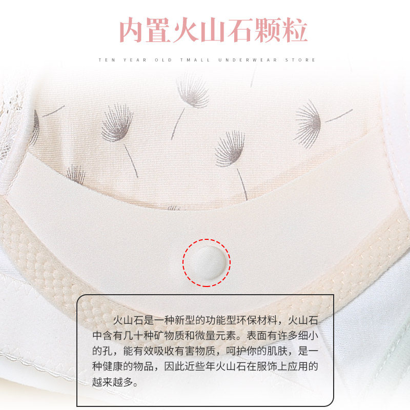 女聚拢上托防下垂性感无钢圈胸罩 玫瑰柏拉图文胸