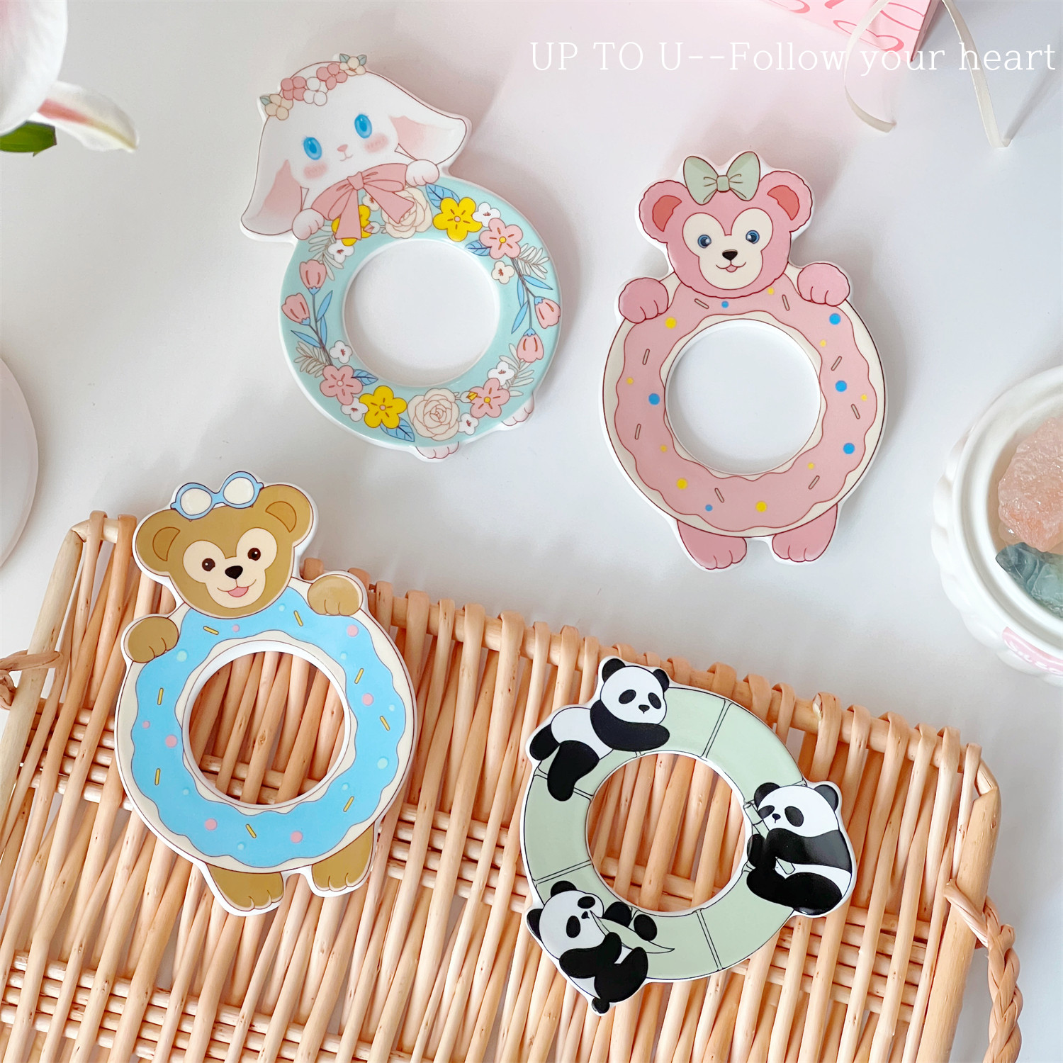 SHˇ可爱卡通水杯盖子高颜值办公室马克杯通用陶瓷茶漏设计感茶滤,淘宝优惠券,粉丝福利购,淘宝优惠卷