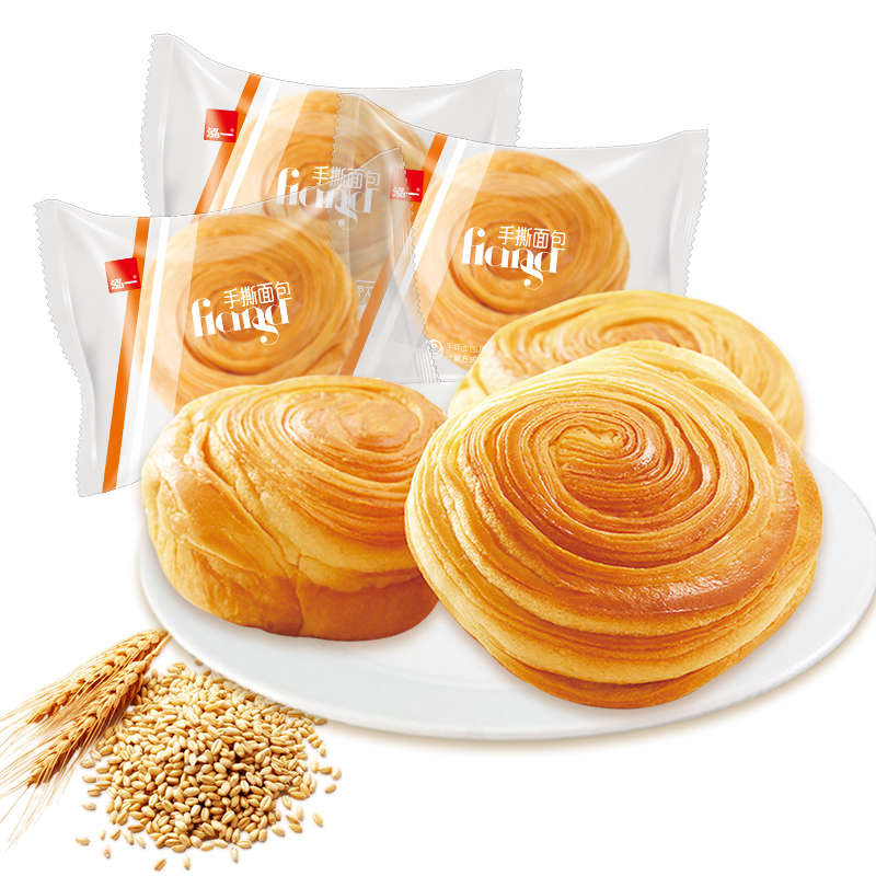 泓一手撕面包早餐整箱1000g