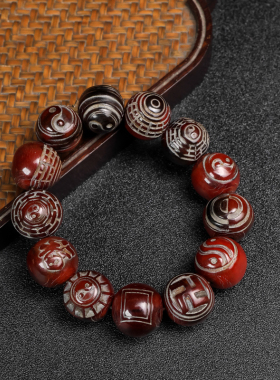 牦牛角八卦手链手串文玩