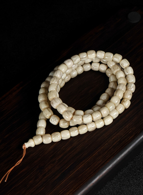 鹿骨108颗桶珠手链手串文玩