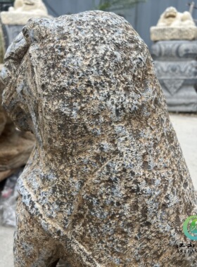 石雕老复古仿古老青石摆件古玩旧石器石虎狮子怪兽古董陈设皮风化