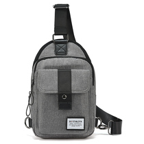 Small satchel male chest bag minimalist light sport sloped shoulder backpack mens purse ins tide cards Single shoulder sloped satchel women