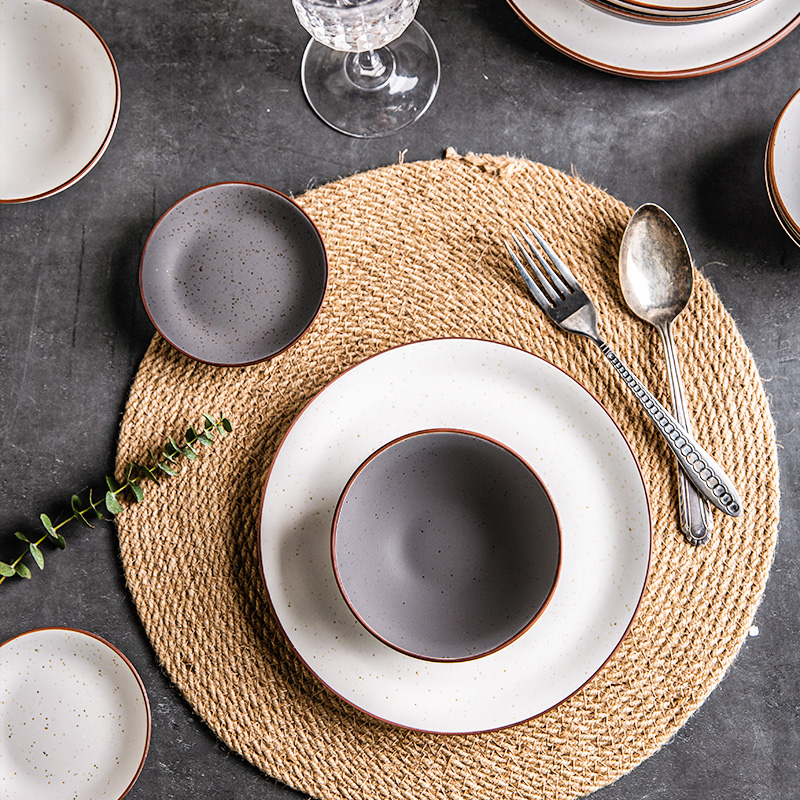 ijarl亿嘉碗盘子家用北欧陶瓷餐具简约2025新款饭碗沙拉碗大汤碗 - 图0