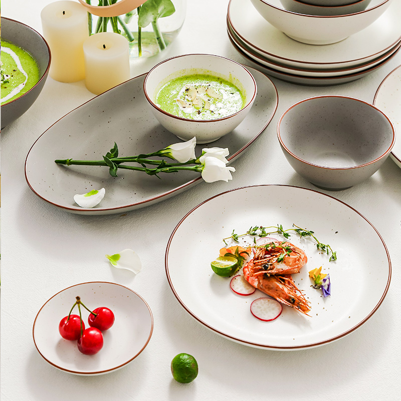 ijarl亿嘉碗盘子家用北欧陶瓷餐具简约2025新款饭碗沙拉碗大汤碗 - 图3