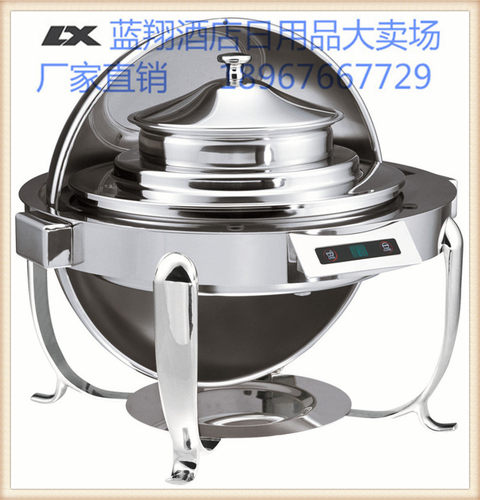 KINGO新款南洋精工牌可调温可视镀全钢圆形自助餐炉布菲炉6501 - 图3