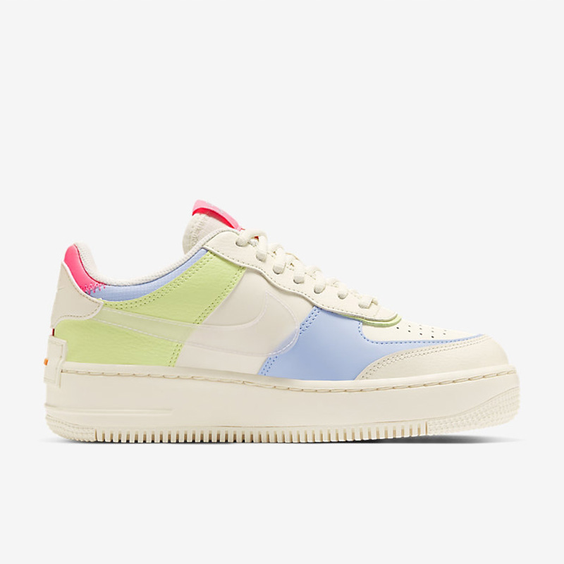 Nike/耐克正品Air Force 1女子运动拼接时尚板鞋CU3012-164 - 图1