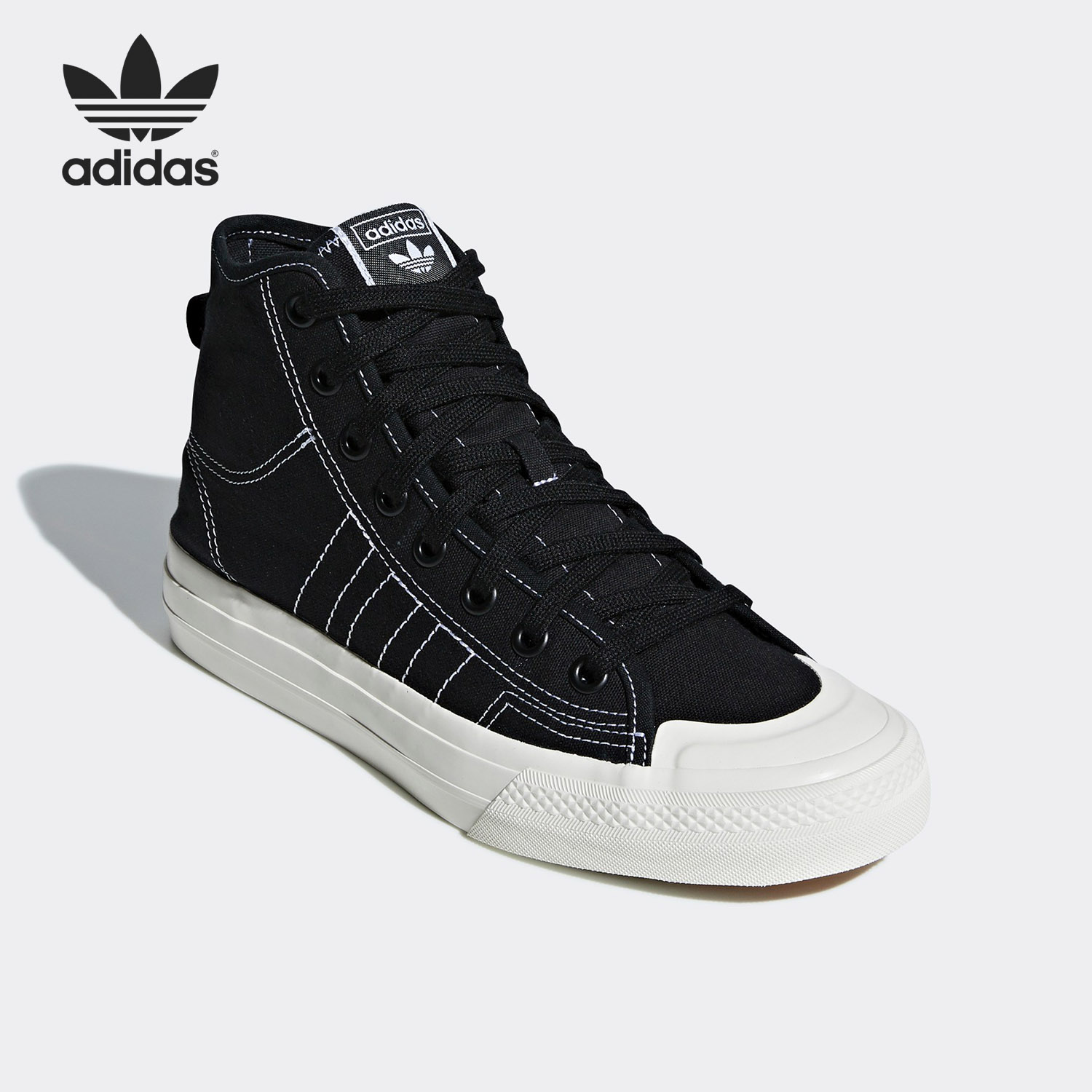 Adidas/阿迪达斯正品TOP TEN HI男女耐磨高帮帆布休闲鞋F34057 - 图1