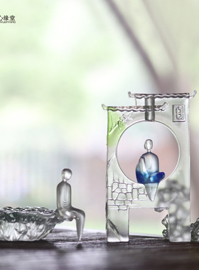 心缘堂琉璃空山禅意风桌面香插