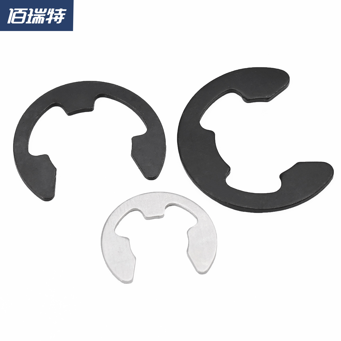 进口标准日标卡簧卡环e型挡圈开口e形卡扣垫片M1.2M2.5M3M4M5M6M8 - 图0