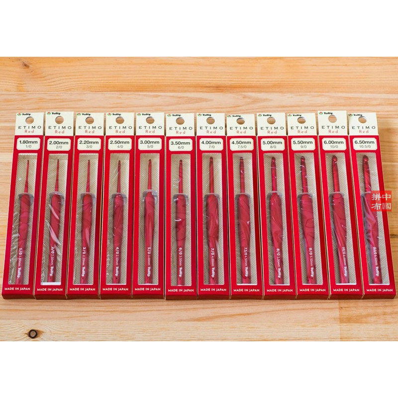 三支包邮 日本广岛Tulip 珊瑚红TED钩针 毛线编织玫瑰黑金钩针,淘宝优惠券,粉丝福利购,淘宝优惠卷