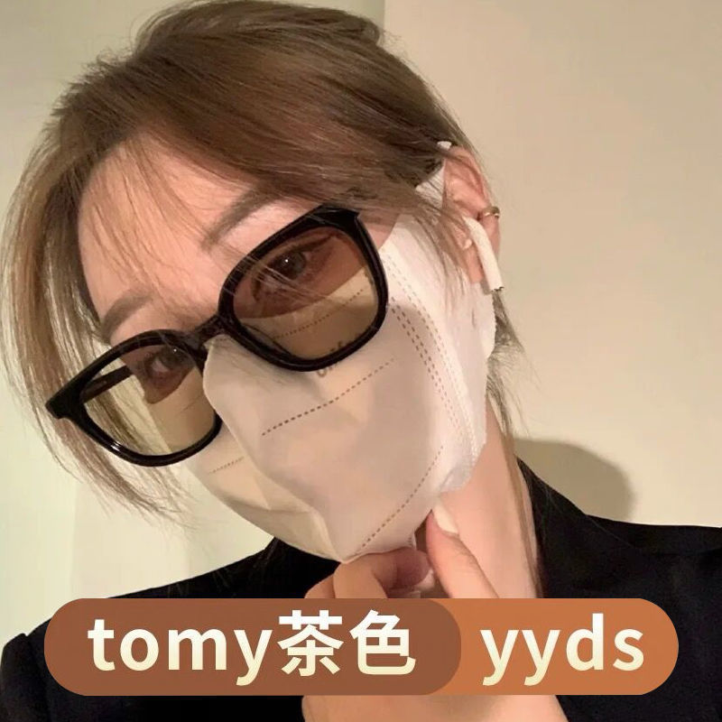 GM墨镜女网红同款Tomy茶色酷炸街拍照防紫外线太阳镜男帅气配近视-图2