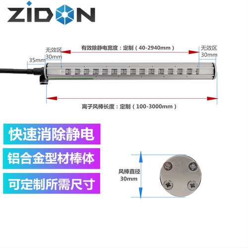 Zidon除静电离子风棒ZSL-040静电消除器工业除尘包装机械除静电棒 - 图1