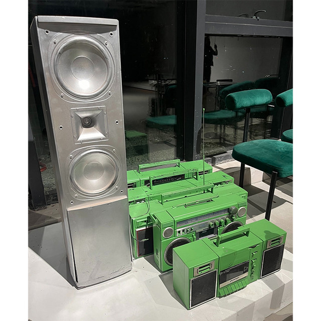 Old radio recorder tape player crystal